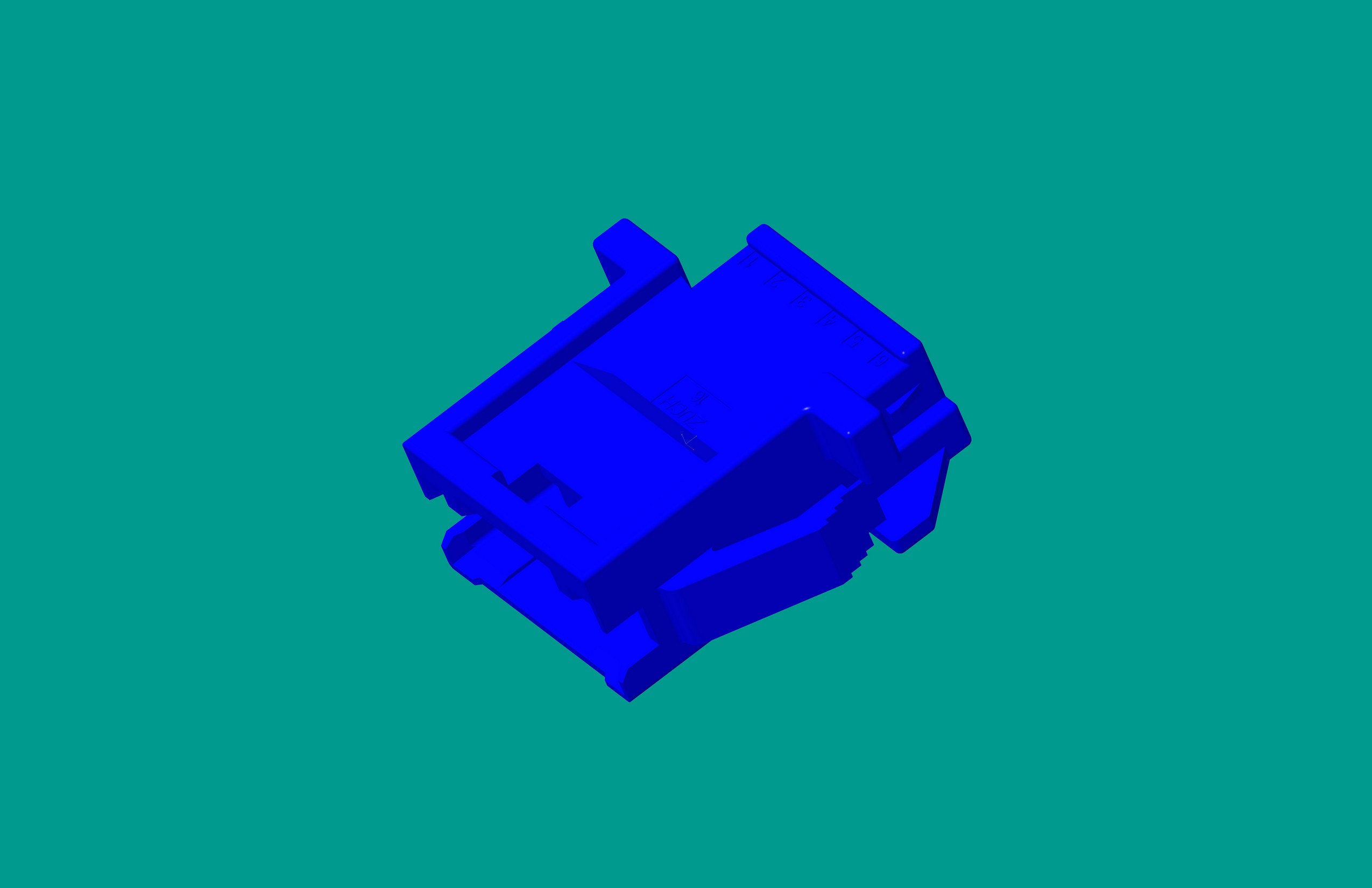 2.0間距，PNIRR-06V-S(帶鎖定面板)插座/藍(lán)色/